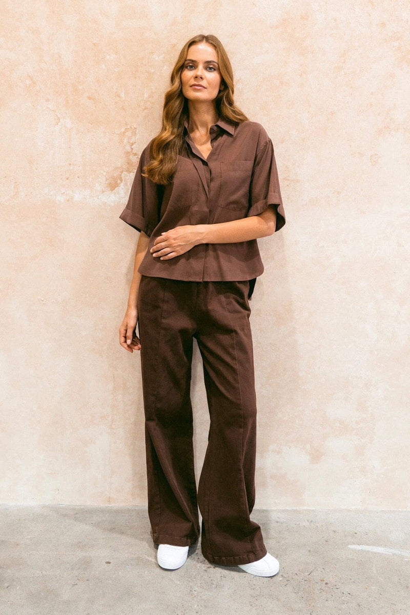 EBBY AND I Oasis Shirt - Chocolate TOPS