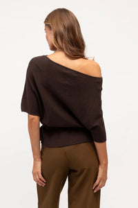 EBBY AND I Paris Knit Top - Chocolate TOPS