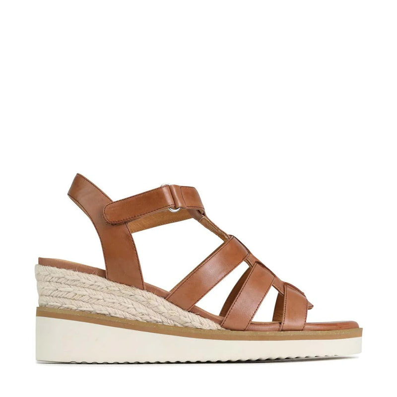 EOS Lana Wedge Sandals - Brandy SHOES