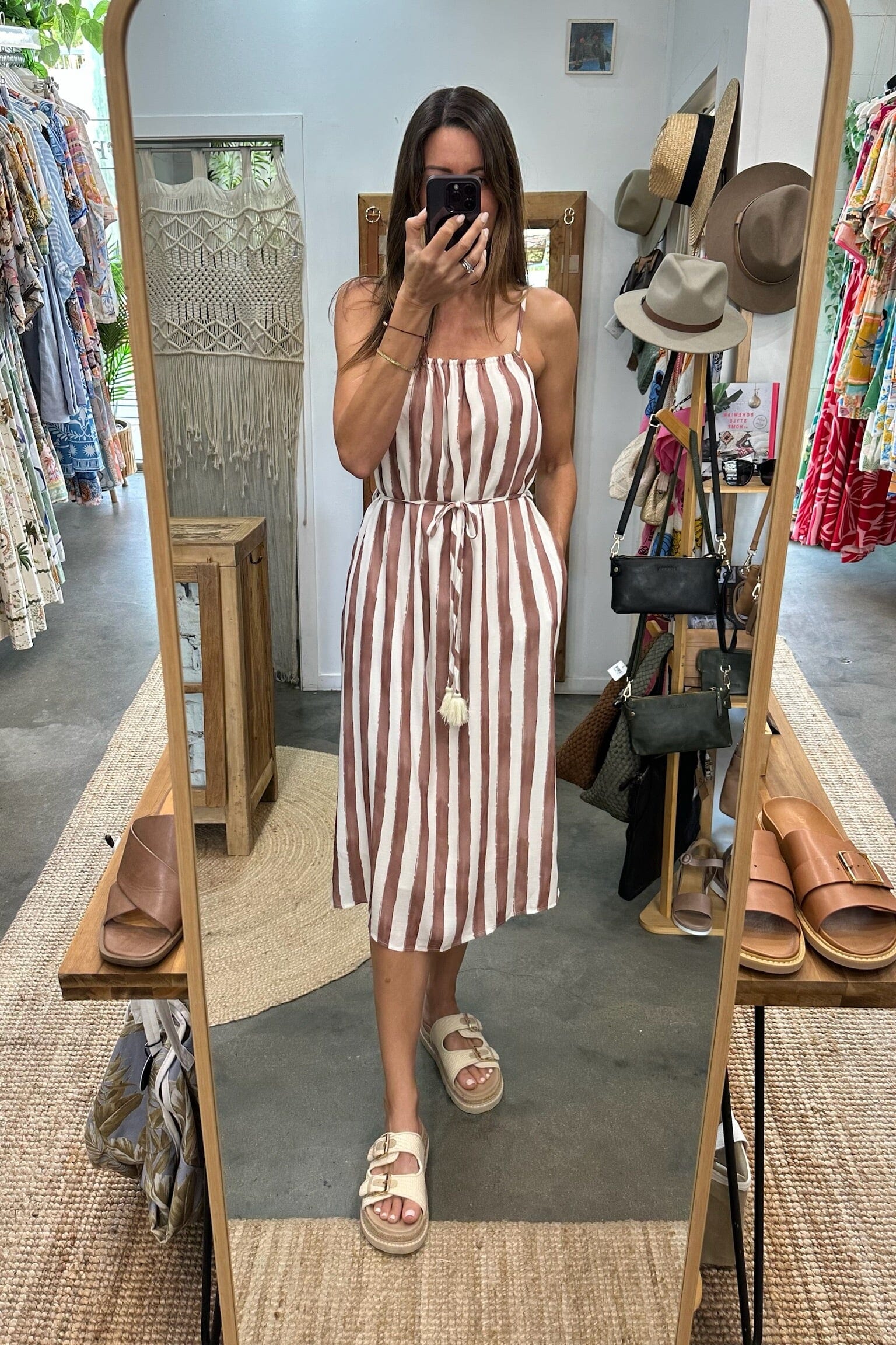 HARPER & ME Latte Midi Dress DRESSES