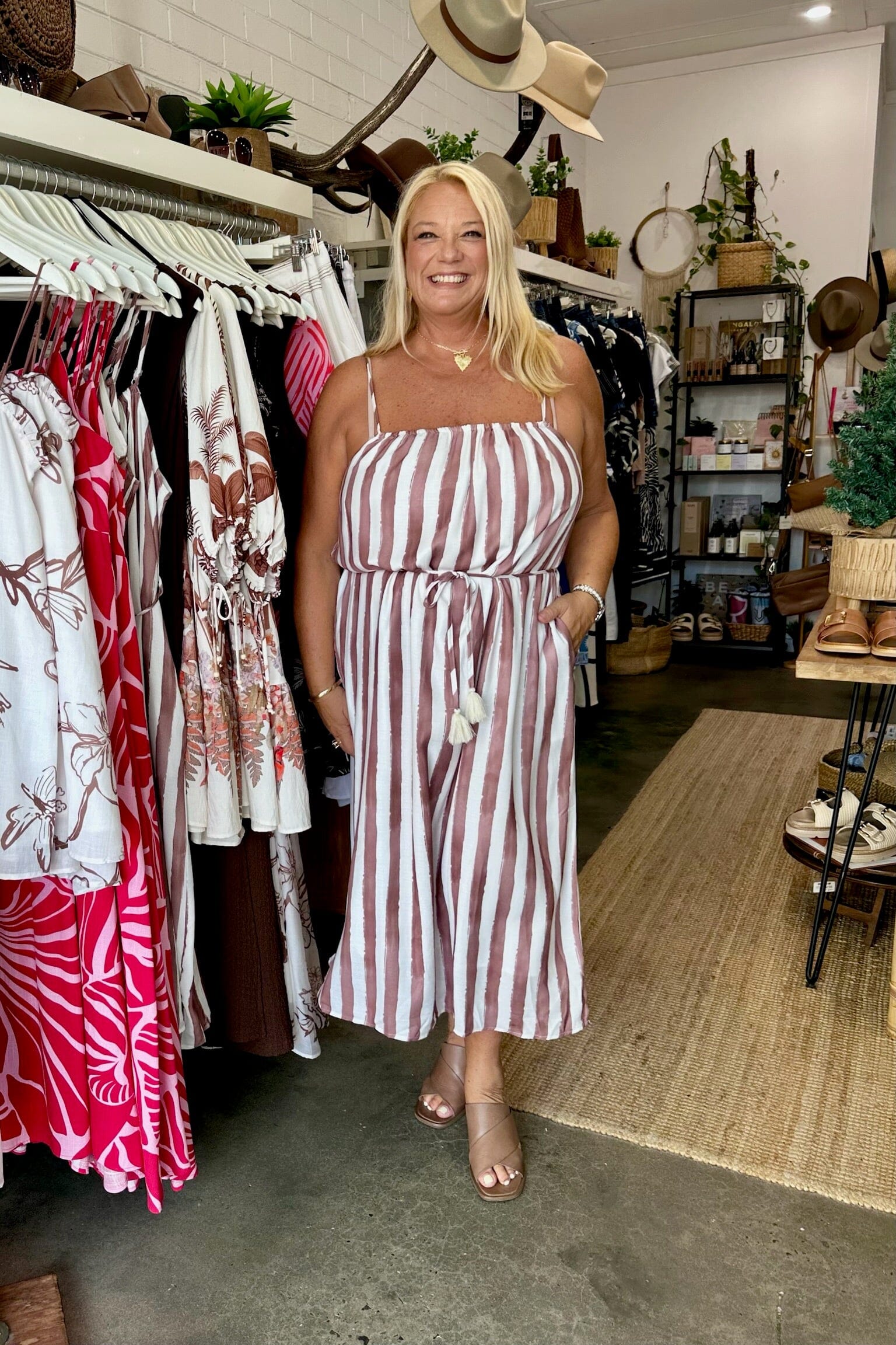 HARPER & ME Latte Midi Dress DRESSES