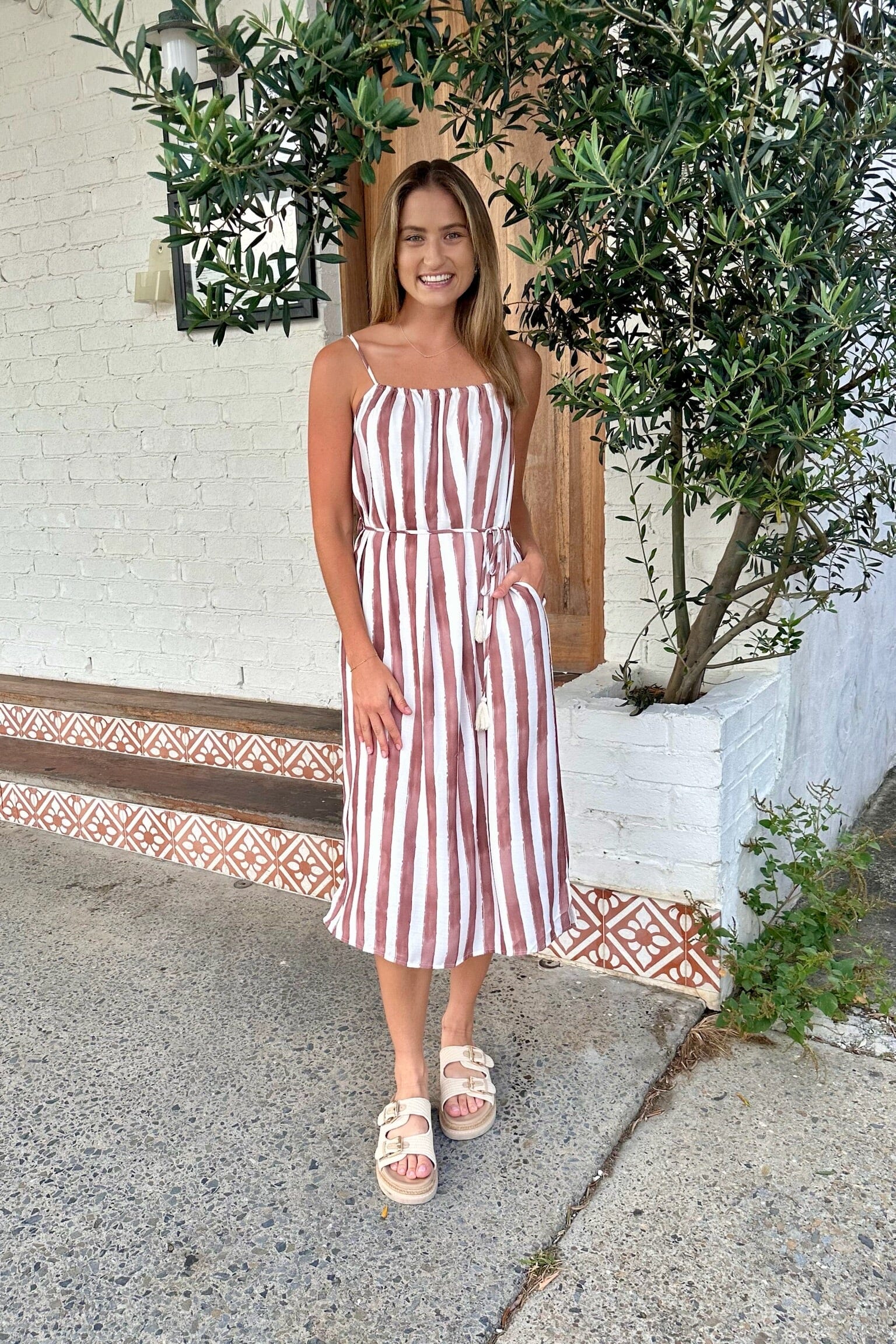 HARPER & ME Latte Midi Dress DRESSES