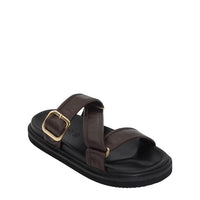 HUMAN PREMIUM Maria Slides - Chocolate SHOES