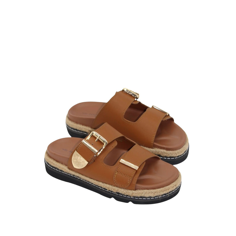 HUMAN PREMIUM Milani Slides - Tan SHOES