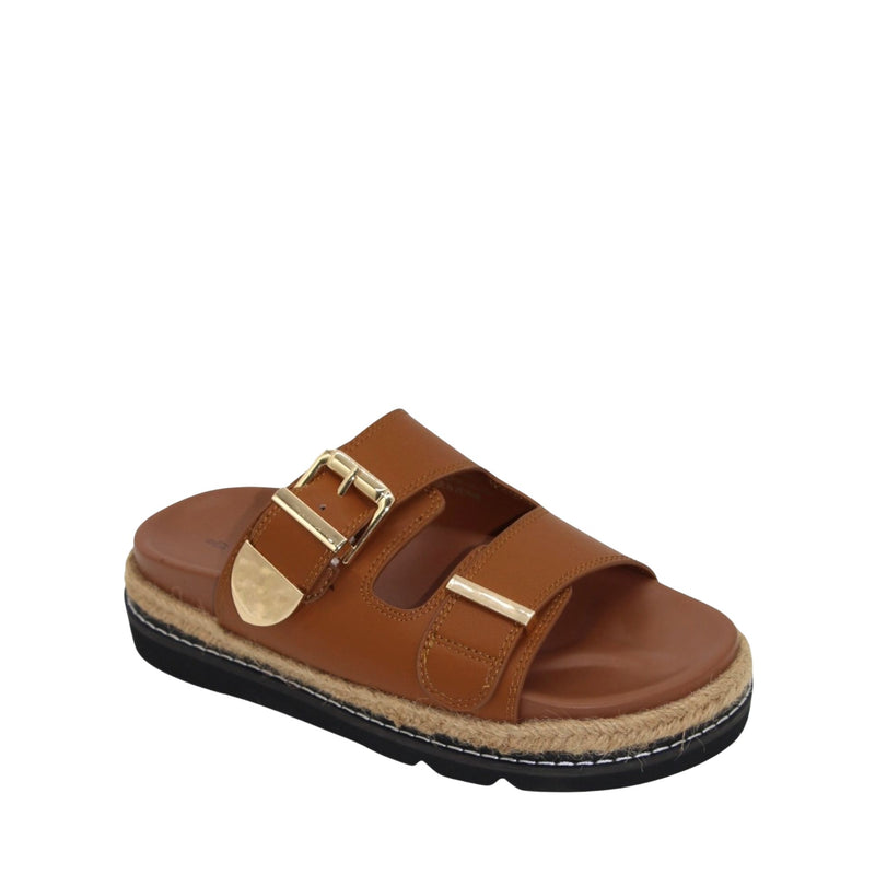 HUMAN PREMIUM Milani Slides - Tan SHOES