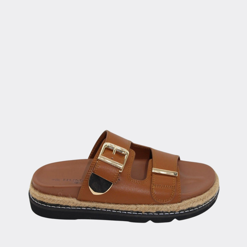 HUMAN PREMIUM Milani Slides - Tan SHOES