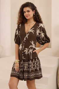 IRIS MAXI Cocoa Mini Dress DRESSES