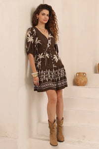 IRIS MAXI Cocoa Mini Dress DRESSES