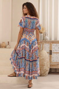 IRIS MAXI Isla Blue Midi Dress DRESSES