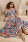 IRIS MAXI Isla Blue Midi Dress DRESSES