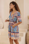 IRIS MAXI Isla Blue Mini Dress DRESSES