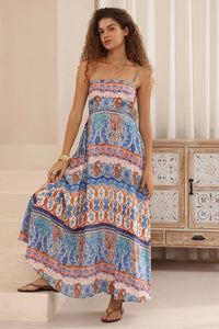 IRIS MAXI Isla Blue Strappy Maxi Dress DRESSES