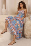 IRIS MAXI Isla Blue Strappy Maxi Dress DRESSES