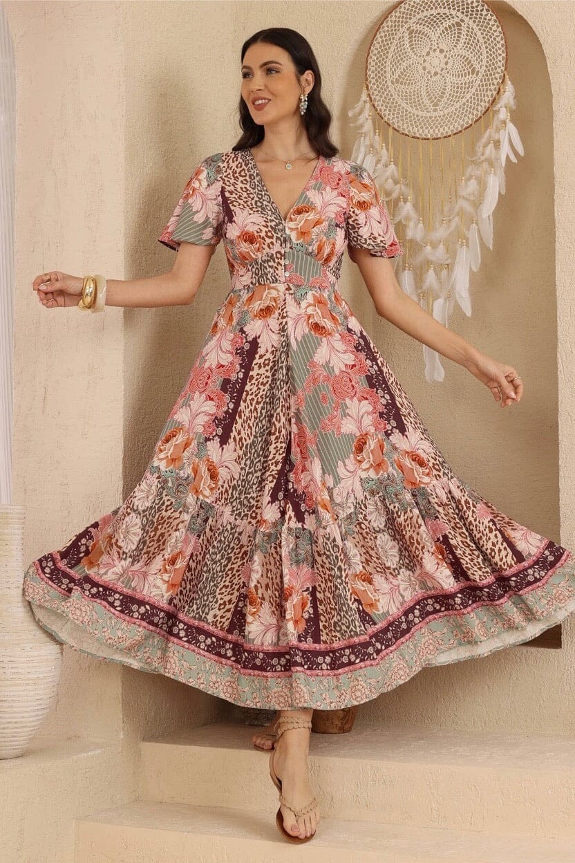 IRIS MAXI Safari Bloom Midi Dress DRESSES