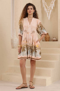 IRIS MAXI Sunset Palm Mini Dress DRESSES