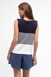 LABEL OF LOVE Coastal Knit Tank - Navy TOPS