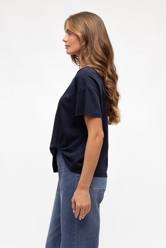 LABEL OF LOVE Easy Tuck Tee - Navy TOPS