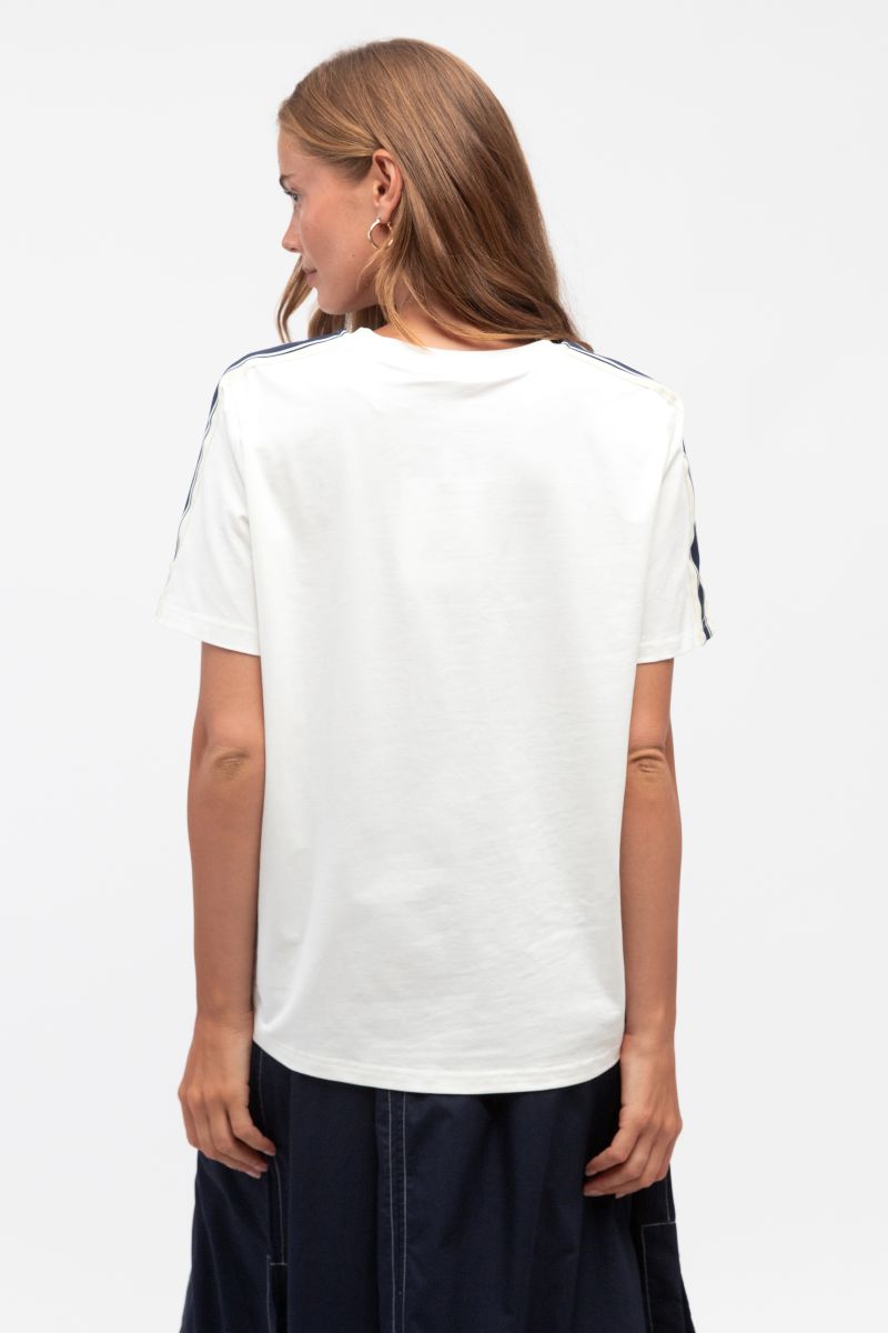 LABEL OF LOVE Sleeve Detail Tee - White TOPS