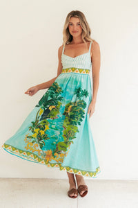 LABEL OF LOVE Tropical Oasis Midi Dress DRESSES