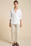 LITTLE LIES Boyfriend Linen Shirt - White TOPS