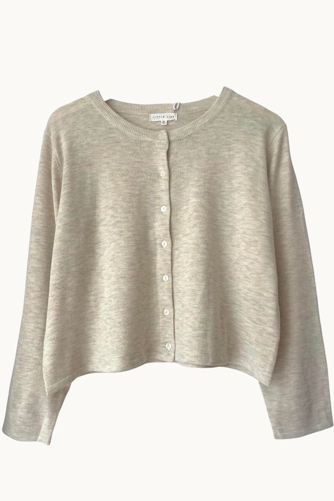 LITTLE LIES Lydia Cardigan - Natural KNITS