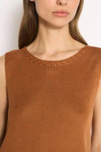 LITTLE LIES Olivia Trim Tank - Terracotta TOPS