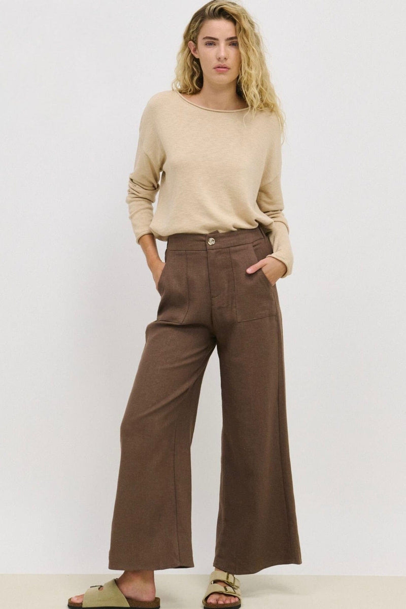 LITTLE LIES Osaka Pants - Chocolate BOTTOMS
