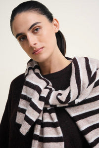 LITTLE LIES Otto Knit - Chocolate Stripe KNITS