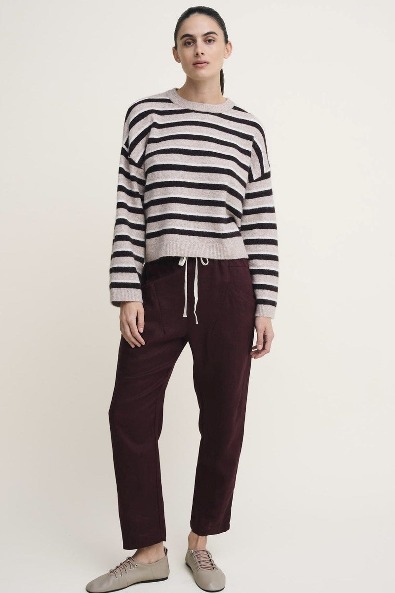 LITTLE LIES Otto Knit - Chocolate Stripe KNITS