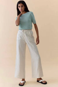 LITTLE LIES Remy Linen Pants - White BOTTOMS