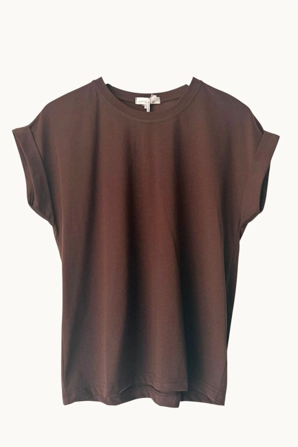 LITTLE LIES Rhodes Tee - Chocolate TOPS