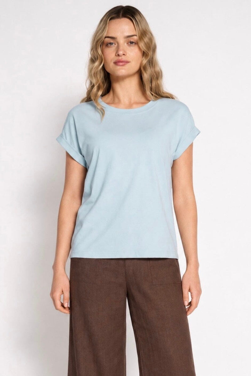 LITTLE LIES Rhodes Tee - Soft Blue TOPS