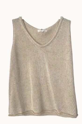 LITTLE LIES Scoop Spring Tank - Natural TOPS
