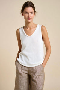 LITTLE LIES Scoop Spring Tank - White TOPS