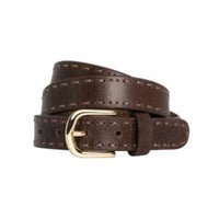 LOOP LEATHER CO. Clare Leather Belt - Chocolate ACCESSORIES