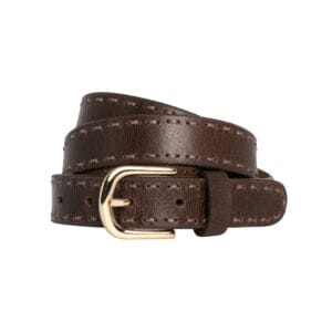 LOOP LEATHER CO. Clare Leather Belt - Chocolate ACCESSORIES