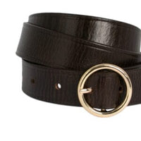 LOOP LEATHER CO. Leah Leather Belt - Chocolate ACCESSORIES