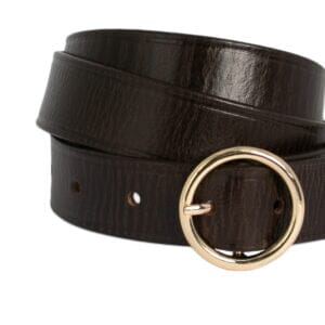 LOOP LEATHER CO. Leah Leather Belt - Chocolate ACCESSORIES