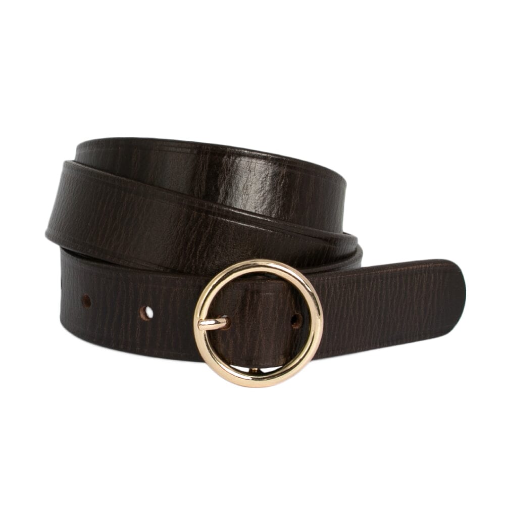 LOOP LEATHER CO. Leah Leather Belt - Chocolate ACCESSORIES