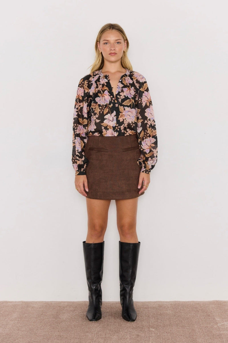 MINKPINK Aston Suede Mini Skirt BOTTOMS