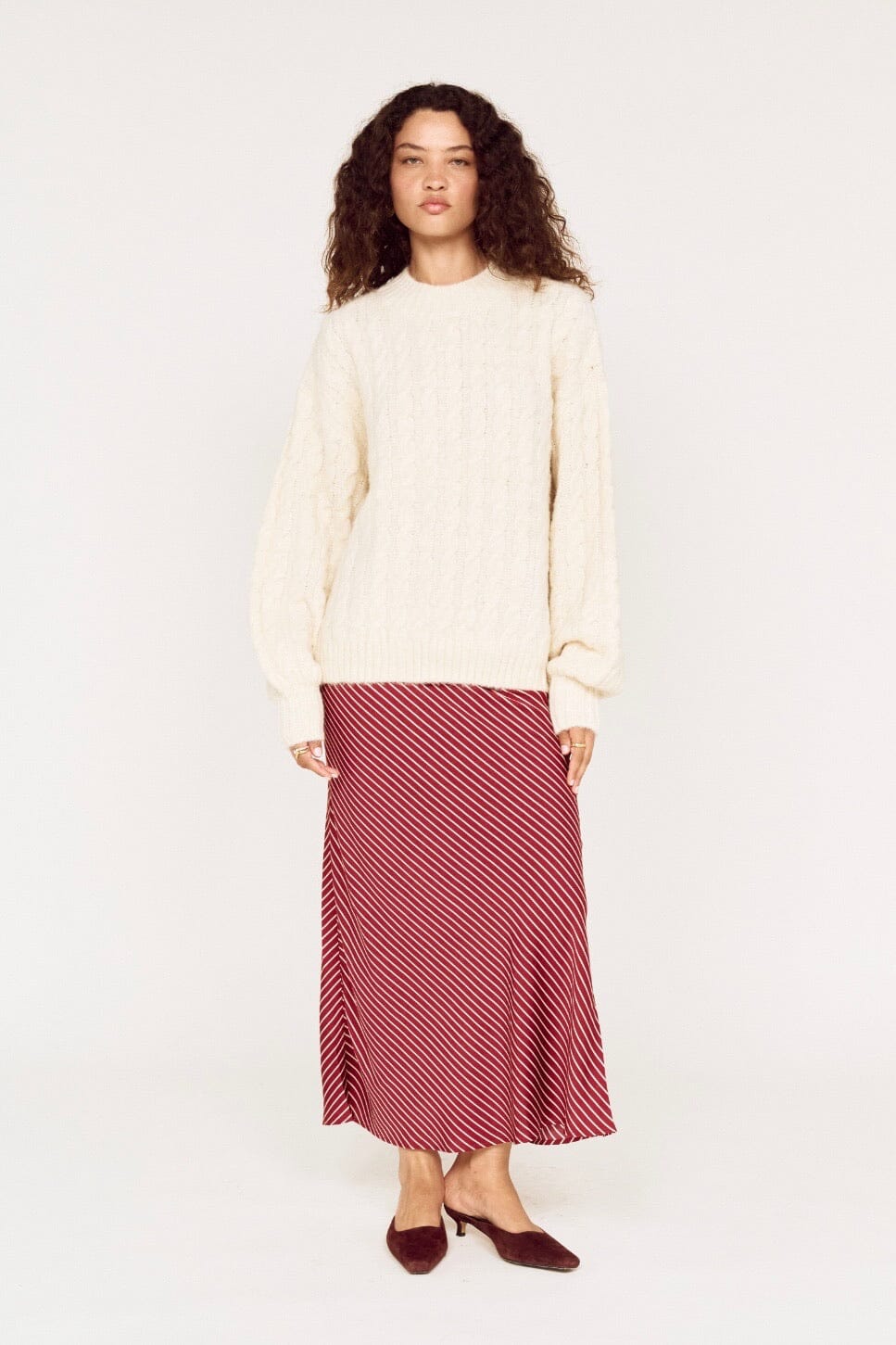 MINKPINK Elika Cable Knit Jumper KNITS
