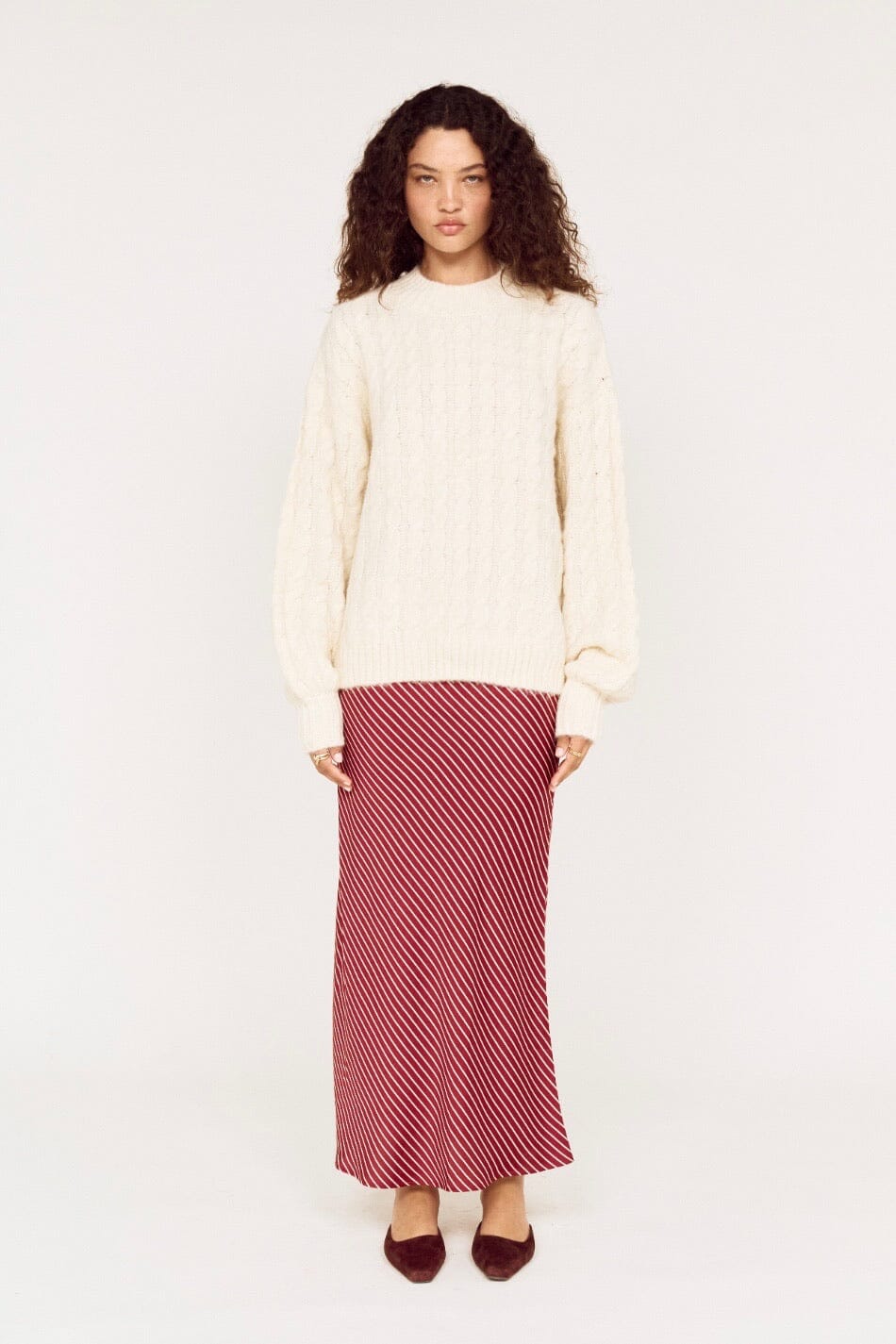 MINKPINK Elika Cable Knit Jumper KNITS