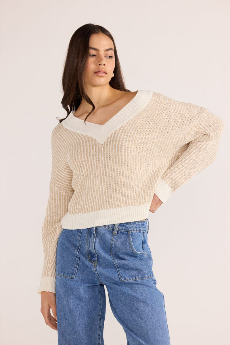 MINKPINK Megan V Neck Sweater TOPS