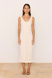 MINKPINK Sabine Pointelle Midi Dress DRESSES