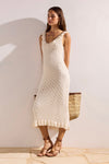 MINKPINK Sabine Pointelle Midi Dress DRESSES