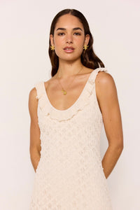 MINKPINK Sabine Pointelle Midi Dress DRESSES