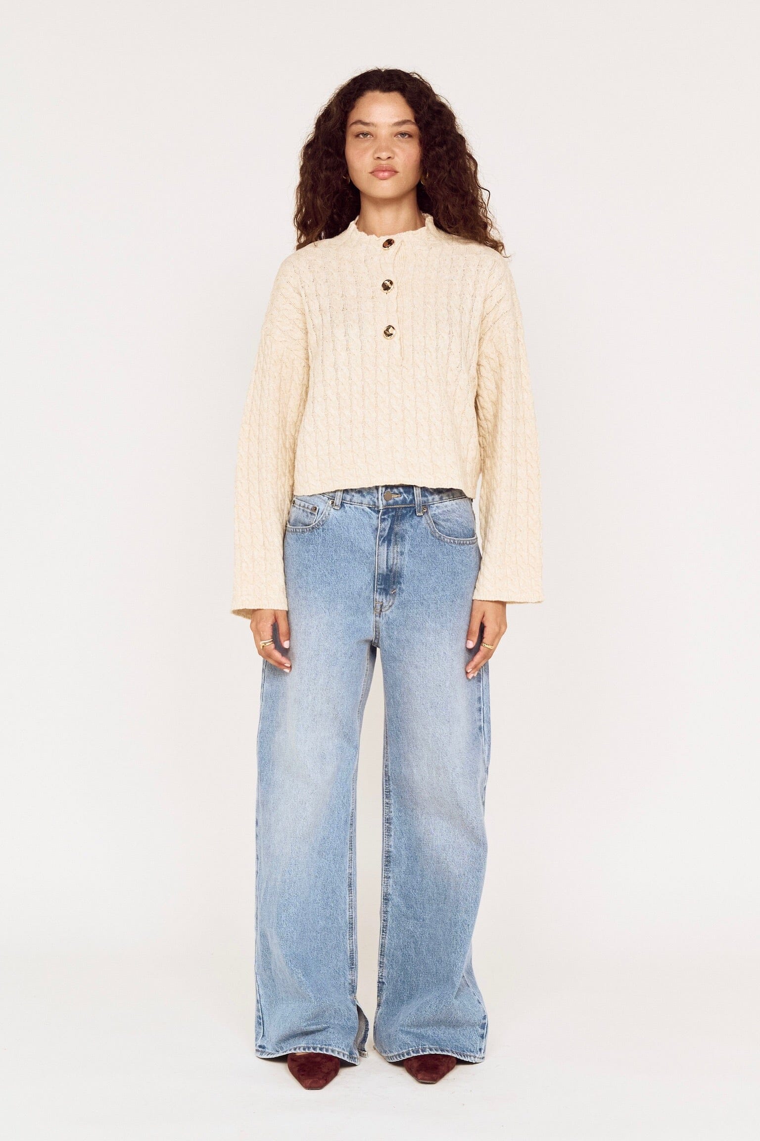 MINKPINK Sola Cable Knit Top TOPS
