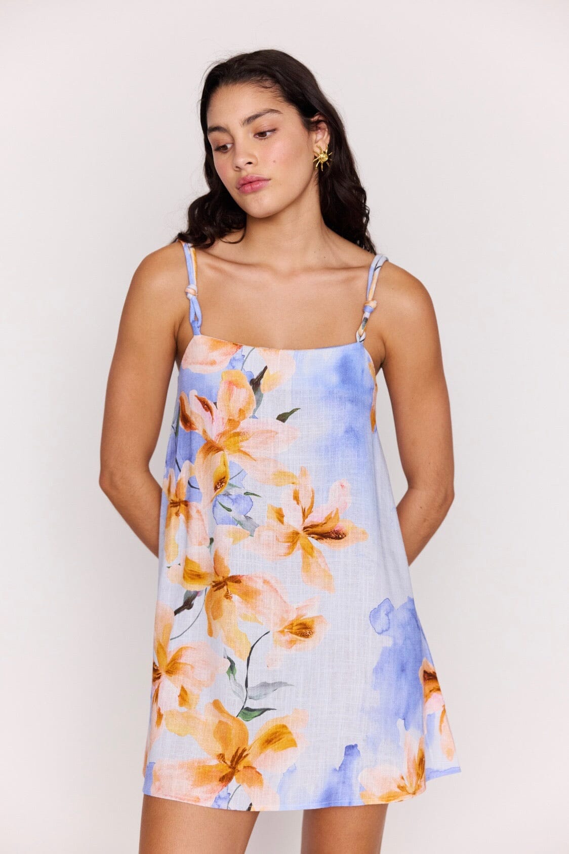 MINKPINK Sunspell Knot Strap Mini Dress DRESSES