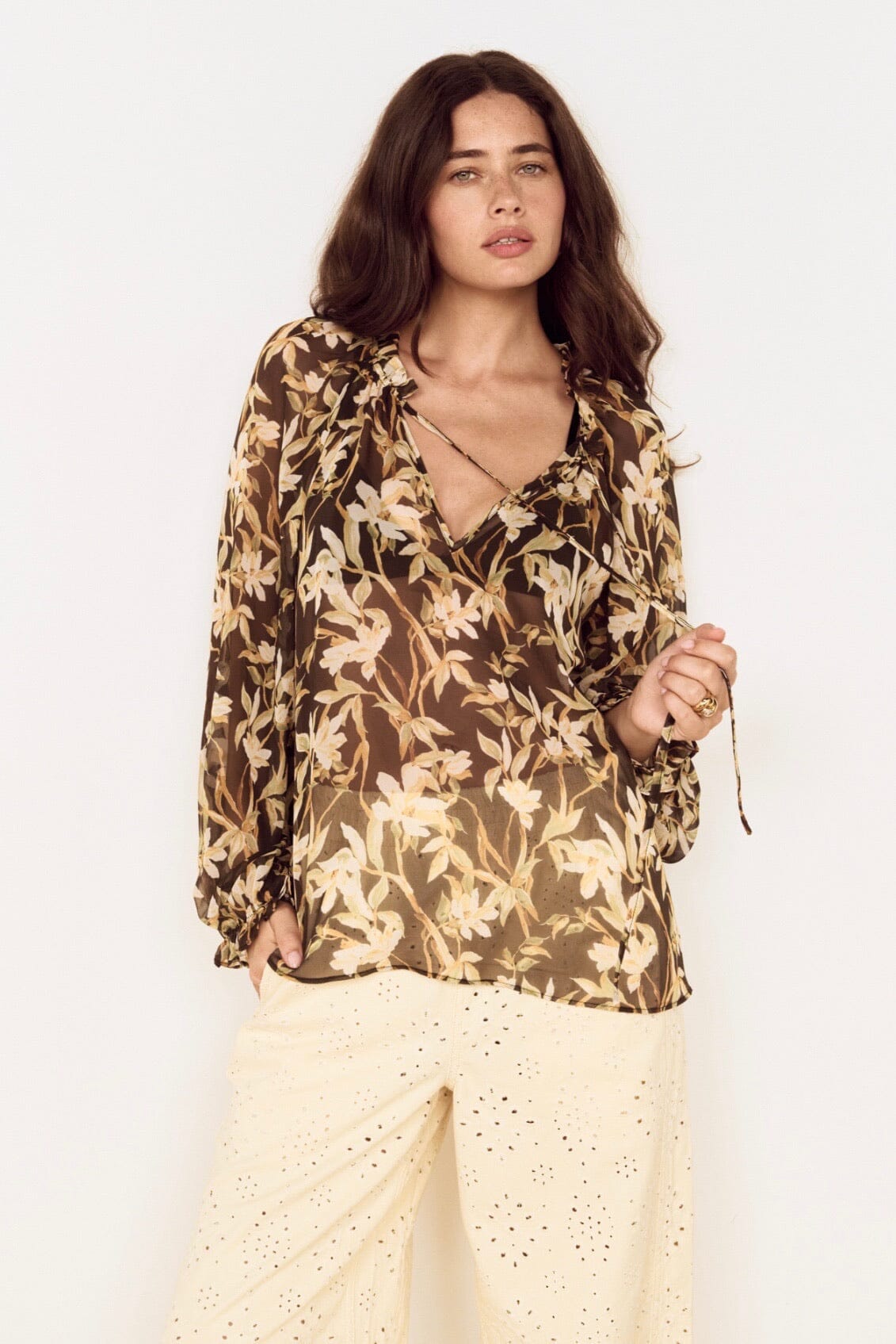 MINKPINK Vega Chiffon Blouse TOPS