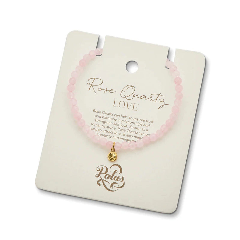 PALAS JEWELLERY Love Healing Gem Bracelet-Rose Quartz ACCESSORIES
